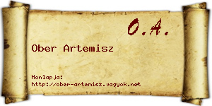 Ober Artemisz névjegykártya